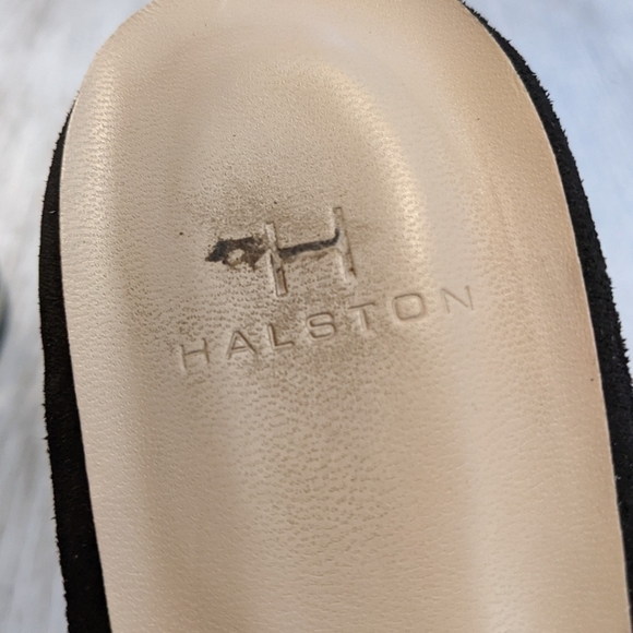 Y2K Chunky Heeled Vegan Suede 90s Mule Heels‎ from H by Halston Size 8 - Picture 7 of 7